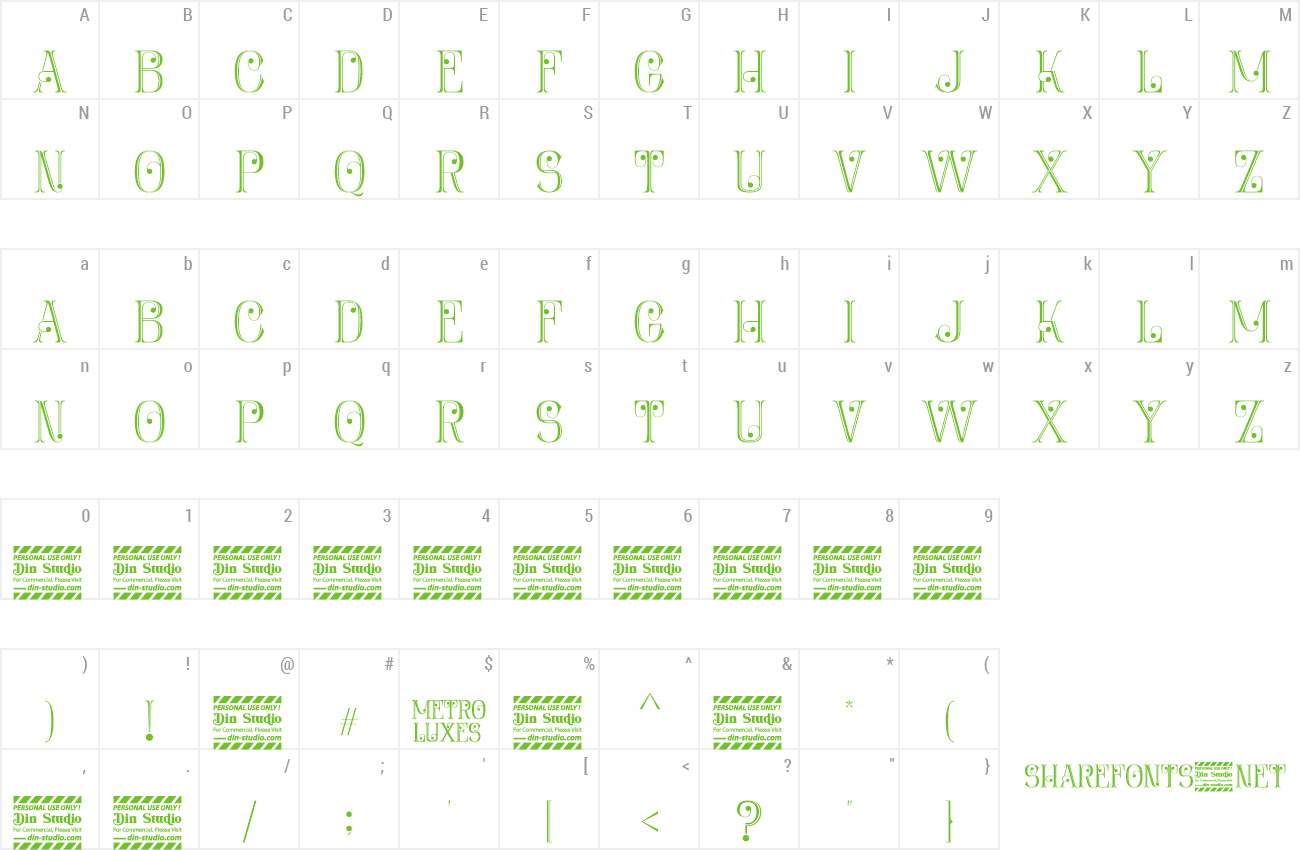 Font Metro Luxes preview